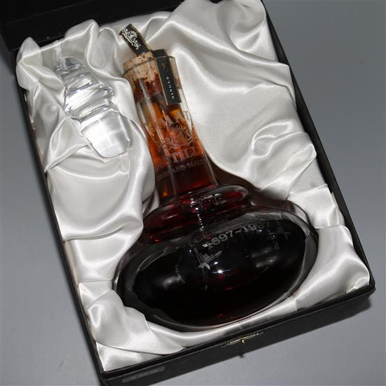 One Tomatin 1897-1997 centenary decanter Highland malt whisky and stopper,